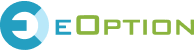 The company logo of eOption, which displays green and blue to represent online investing