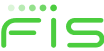 The company logo of FIS containing in bright green PNG format with dotted icon above