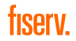 The company logo of Fiserv displaying a bold lowercase orange text with a period