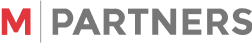 The company logo of M Partners featuring a red-and-gray branding representing investment research and capital markets