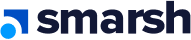 The company logo of Smarsh contains a bold blue icon and lowercase wordmark representing compliance tech