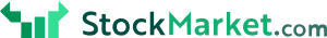 The company logo of StockMarket.com displays a green upward arrow and bar chart