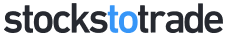 The company logo of StocksToTrade displays a bold text and blue “TO”