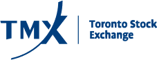 The company logo of TMX Toronto Stock Exchange features a blue logo with a dividing line