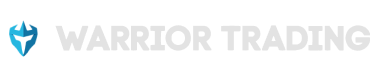 The company logo of Warrior Trading displays a blue shield and bold white text on see see-through background